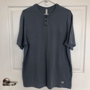 Vuori Henley short sleeve shirt blue Size L